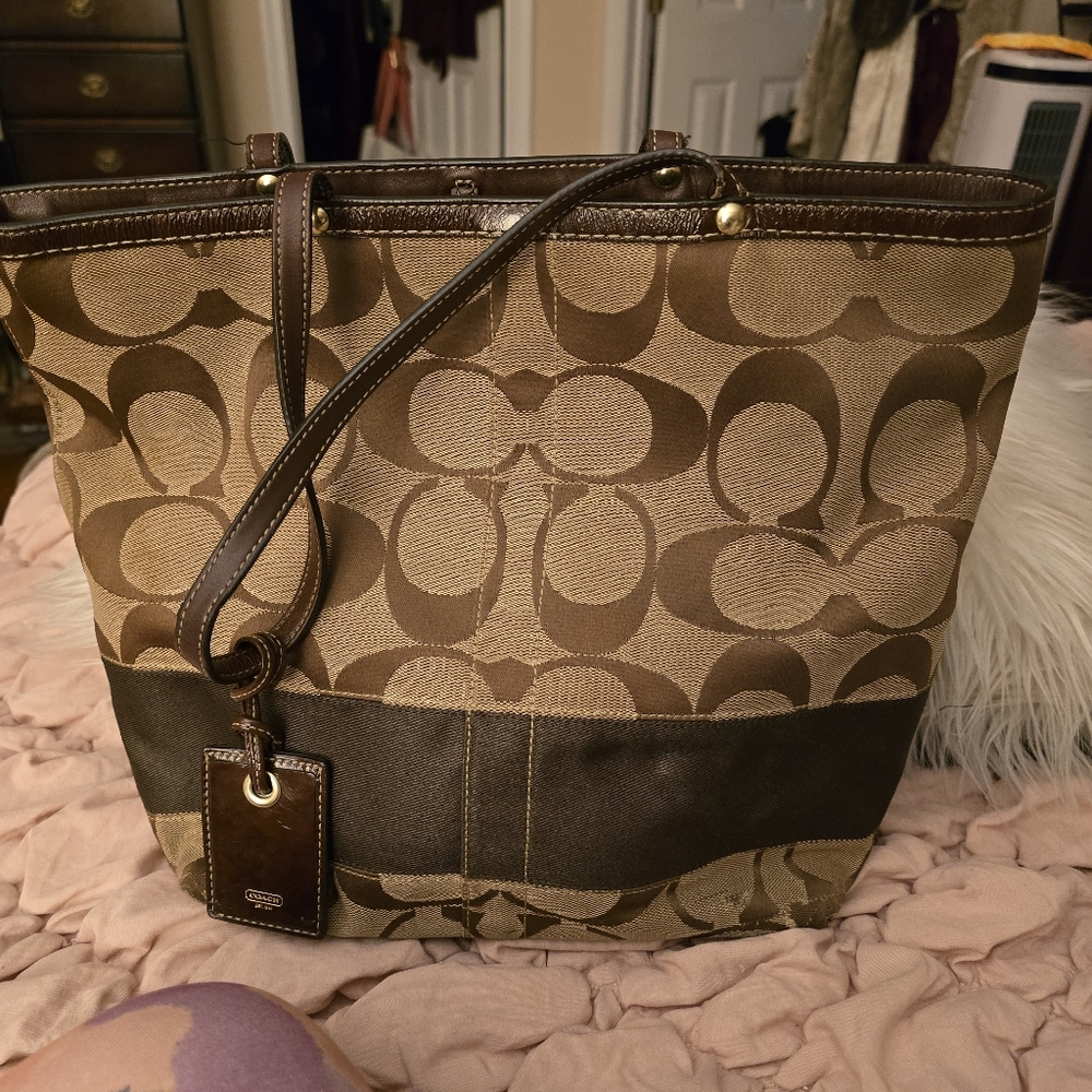 Vintage Coach Signature Stripe Bag (Gallery)